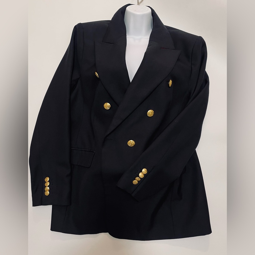 Banana Republic Black Captain Blazer Size 16